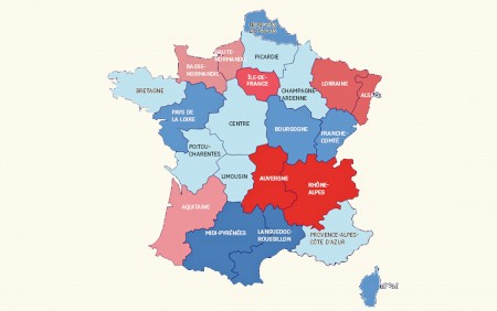 6月2日晚上，法国总统奥朗德公布了他提出的将目前22个地区合并为14个地区的建议。（图片来源：爱丽舍宫）
