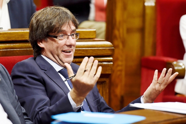 现任加泰罗尼亚执政党的民主统一党的领导人卡莱斯•普伊格蒙特（Carles Puigdemont）（AFP/Getty Images）