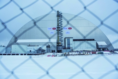 切尔诺贝利核电厂的新防护罩(Getty Images)