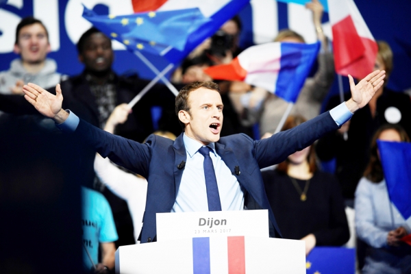 法国总统竞选人马克隆（AFP/Getty Images）