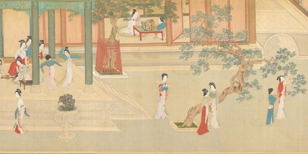 仇英《汉宫春晓》局部 仇英《汉宫春晓》局部