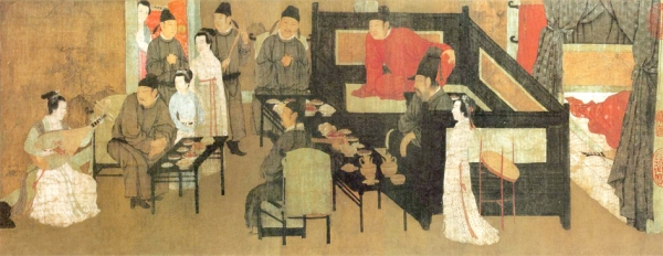 张大千曾经收藏的《韩熙载夜宴图》(局部) 张大千曾经收藏的《韩熙载夜宴图》(局部)