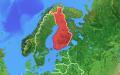 芬兰地图示意图(红色部分) (123RF)