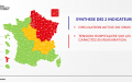 在5月3日发布法国疫情三色省图。由于法国各个省的疫情差异很大，政府会以病毒在当地的传播活跃度，以及医疗系统的紧张程度，作为衡量疫情状况的指标。感染人数少，急救病床充裕的地区，会以绿色标识，反之则用红色标识。（图片来源：法国社会团结与卫生部官网）