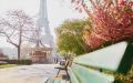 巴黎埃菲尔铁塔下的长椅 (123RF)