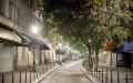 10月17日宵禁第一夜，一条空旷无人的巴黎街道（Kiran Ridley/Getty Images）