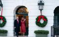 美国前总统川普与夫人梅拉尼娅。（图片来源：公有领域/Tia Dufour/ White House）