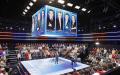 3月14日，8名主要总统竞选人应邀参加法国一台的电视访谈节目现场。（LUDOVIC MARIN/POOL/AFP via Getty Images）