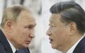 9月15日，普京和习近平在上合组织 (SCO) 领导人峰会期会晤。（ALEXANDR DEMYANCHUK/SPUTNIK/AFP/Getty Images） 
