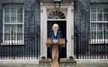 10月20日，特拉斯（Liz Truss）在唐宁街10号（10 Downing Street）发表声明宣布正式辞去保守党主席职务，成为英国史上任期最短的首相。（DANIEL LEAL/AFP/Getty Images）