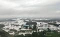 2023年8月1日，中国河北省北部保定市涿州市暴雨过后被淹没的建筑和街道的全貌。(CNS/AFP via Getty Images)