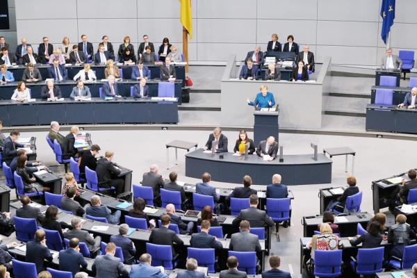 11月29日德国联邦众议院投票通过了四条基本法修正案。（Getty Images）