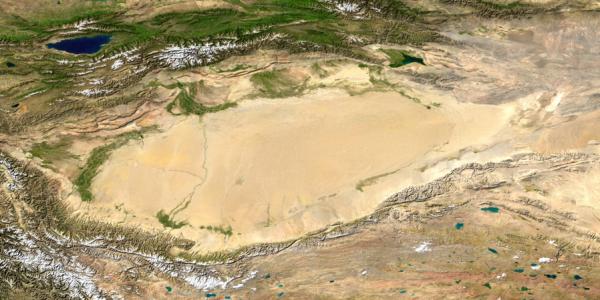塔里木盆地卫星图（公有领域）