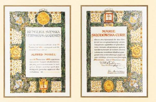 1911年诺贝尔奖证书（公有领域）