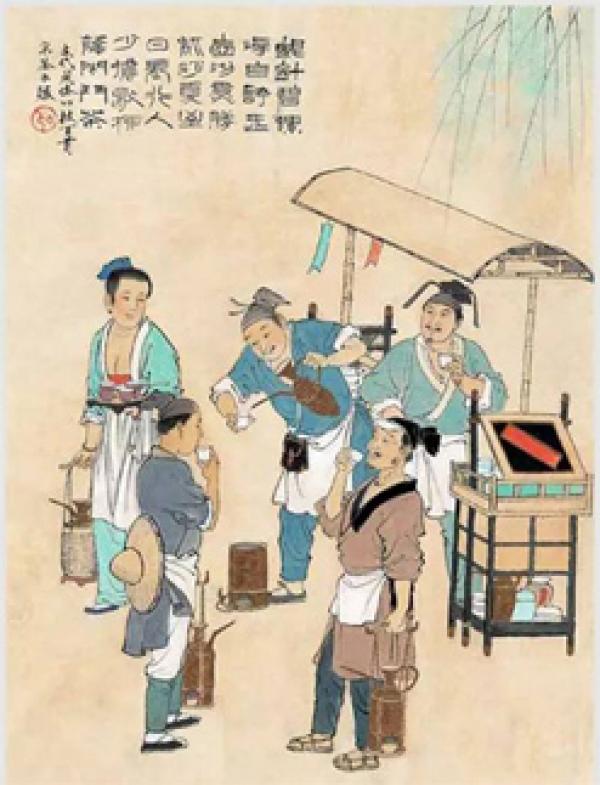 古代卖茶卖酒的人（公有领域）