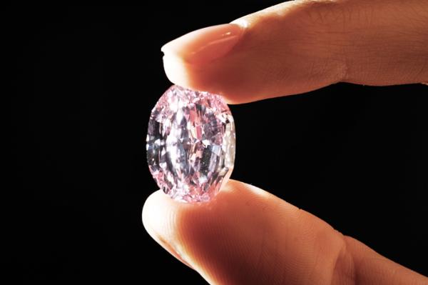 重达14.83克拉的粉钻“玫瑰花魂”  （FABRICE COFFRINI/AFP/Getty      Images）