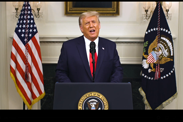美国总统川普周三（12月2日）在社群媒体发表一段长达46分钟的演讲，开头即说：“这可能会是我所发表的最重要演说。”　（白宫影片撷图）