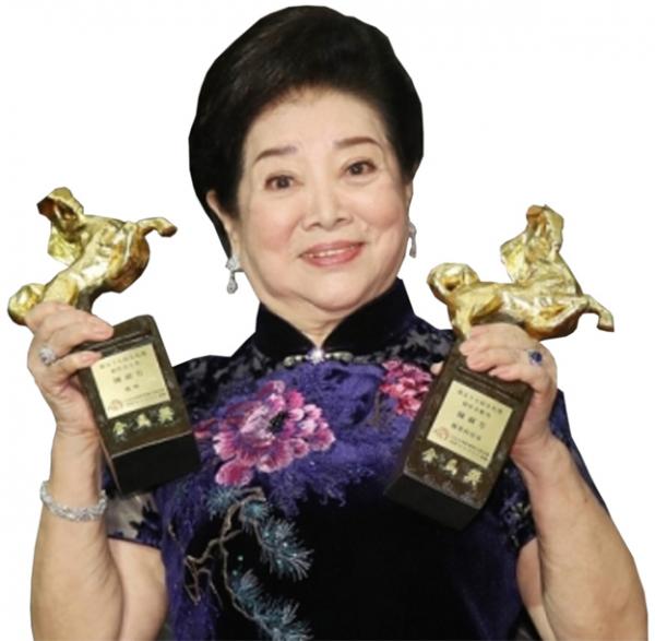 81岁的陈淑芳获得第57届金马奖最佳女主角及最佳女配角两个奖项。（中央社记者张新伟摄)