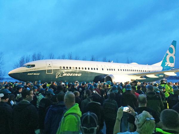 2015年12月推出的首架波音737 MAX（Aka The Beav/Wikipedia/CC BY 2.0）