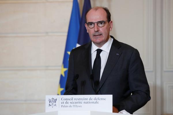 1月29日，法国总理卡斯泰发表讲话，表示目前暂不考虑施行禁足。 （BENOIT TESSIER/POOL/  AFP via Getty Images）