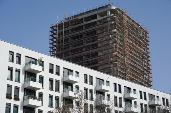德国柏林正在兴建的公寓楼(Sean Gallup/Getty Images)