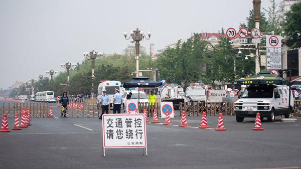 百年“党庆”，天安门附近道路被封锁（Getty Images）