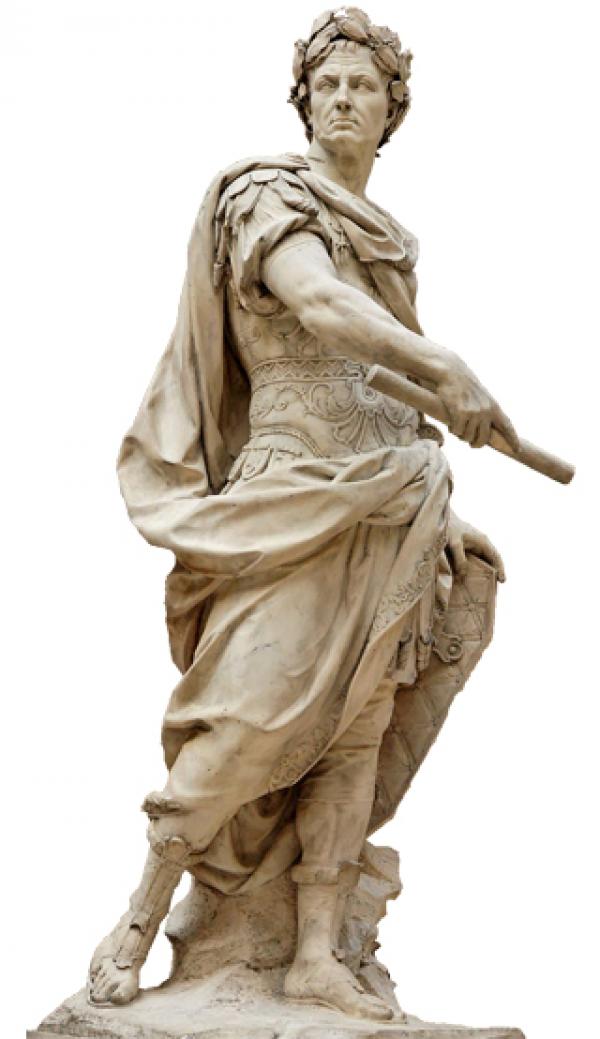 头戴月桂冠的凯撒雕像，卢浮宫藏 （公有领域）