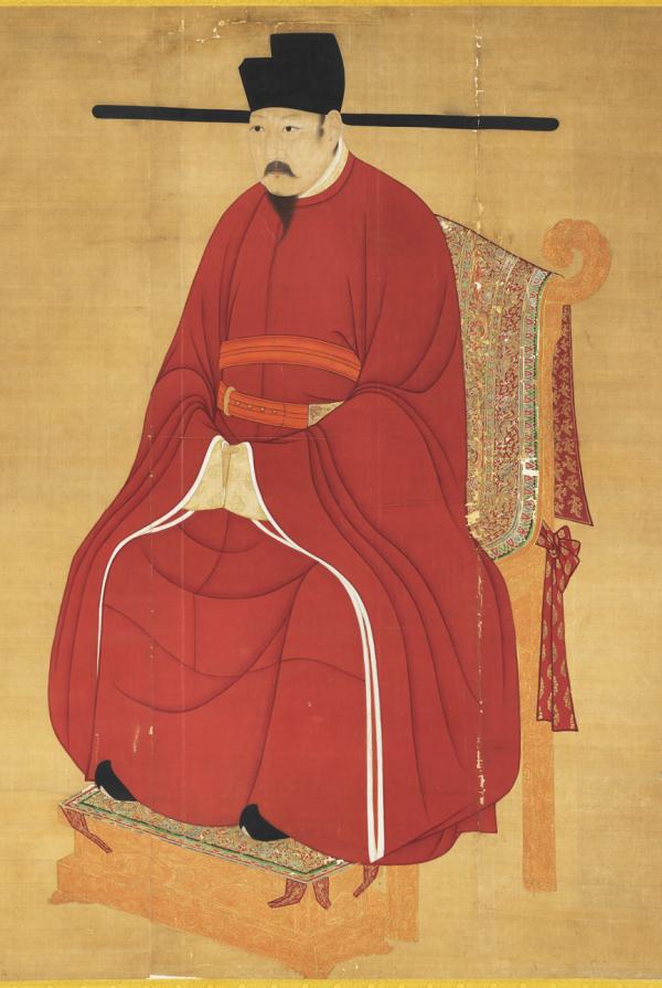 宋仁宗明孝皇帝肖像，收藏于国立故宫博物院。（公有领域）