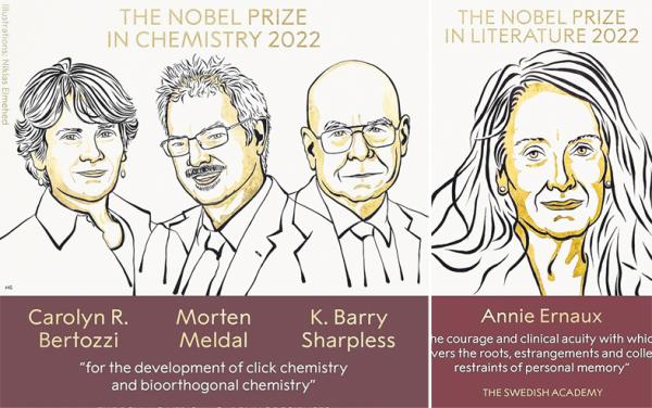 负有盛名的诺贝尔奖在十月陆续揭晓。（公用领域/诺贝尔奖官方推特）