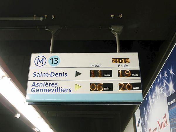 巴黎地铁13号线是巴黎最繁忙的线路之一。（Clicsouris/维基百科/CC BY-SA 3.0）