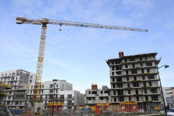 法国一座正在建造的公寓楼。（DAMIEN MEYER/AFP via Getty Images）