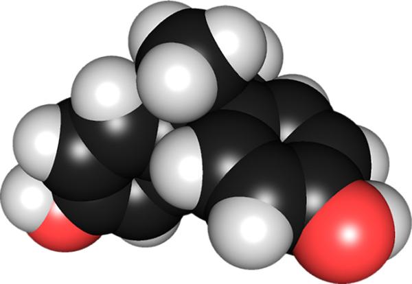 双酚A的3D化学结构（Edgar181/Wikipedia/公有领域）
