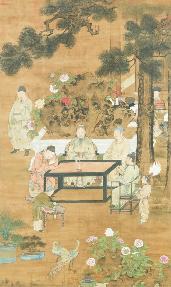 宋•刘松年 《十八学士图》（节选）（台北故宫博物院）