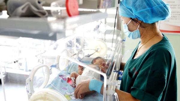今年3月8日浙江连云港市一家医院的新生儿。（图片来源：Getty Images）