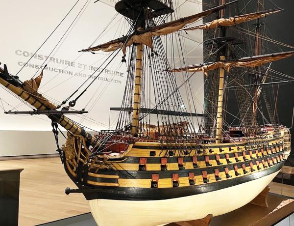 法国国立海洋博物馆内的船只模型（摄影：林莲怡/看中国）