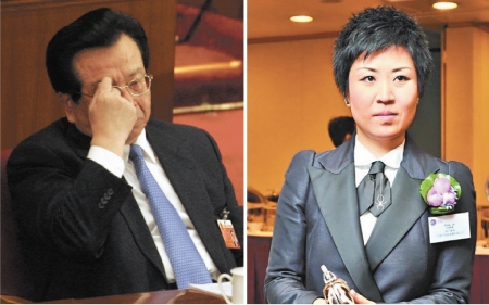 曾庆红（左）侄女曾宝宝被调查的消息近日传的沸沸扬扬，而大陆网友也在微博上曝出曾宝宝的照片（右）。（AFP/Getty Images）