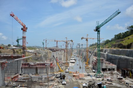 图为巴拿马运河在扩建中。(Getty Images) 图为巴拿马运河在扩建中。(Getty Images)