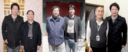 吕加平的儿子于浩宸向“红二代”请求关注吕加平案，他们很多人对此表示关注。从左至右：前中共总书记胡耀邦的儿子胡德华、前中共总书记赵紫阳的儿子赵五军、赵紫阳秘书鲍彤