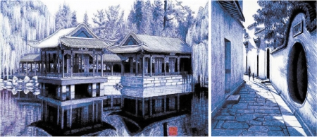 刘凯所画的圆珠笔画（网络图片）