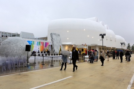 2015年意大利米兰世博会上的韩国展区。（Getty Images)