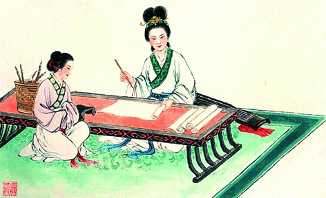 描写蔡文姬的绘画 描写蔡文姬的绘画