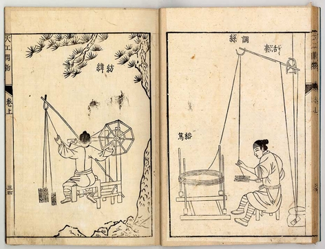 《天工开物》纺织技术插图 《天工开物》纺织技术插图