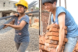 尤恒毅的妈妈王弟弟在工地打工,攒钱给丈夫治病。 尤恒毅的妈妈王弟弟在工地打工,攒钱给丈夫治病。