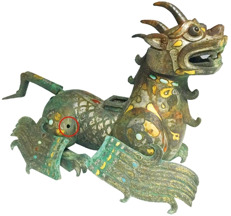 戰國時代・青銅器 收藏 【四大神獸盾牌之朱雀盾 風水置物】中國