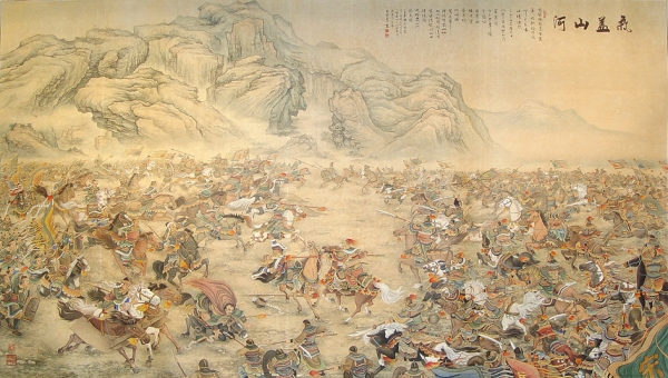 岳家军出征，打得金兵、金将抱头鼠窜。(网络图片)