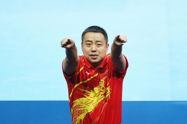 2012年伦敦奥运会上的刘国梁（Getty Images)