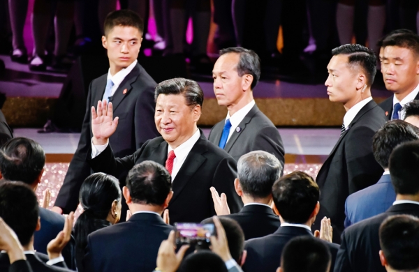 习近平访港,保安极度严密。(Getty Images) 习近平访港,保安极度严密。(Getty Images)