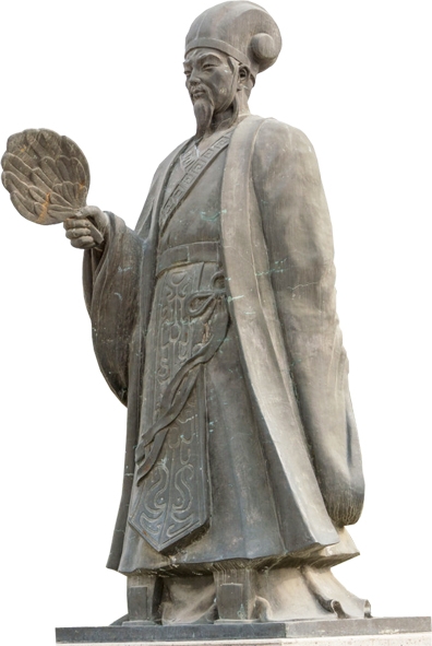 中国甘肃天水的诸葛亮雕像(123RF) 中国甘肃天水的诸葛亮雕像(123RF)