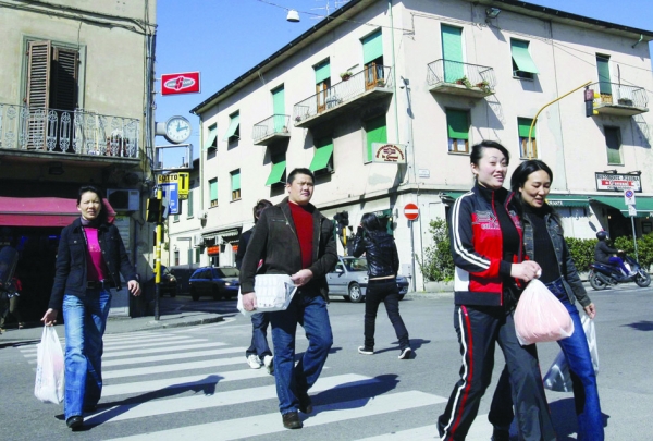 意大利纺织业中心普拉托(Prato)市的华人街区(AFP/Getty Images) 意大利纺织业中心普拉托(Prato)市的华人街区(AFP/Getty Images)