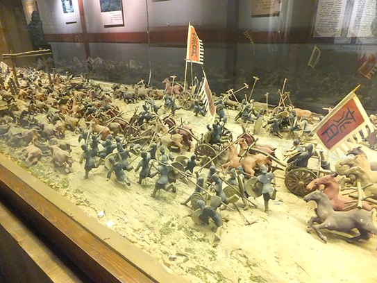 临沂齐国历史博物馆内描写田单“火牛阵”的模型